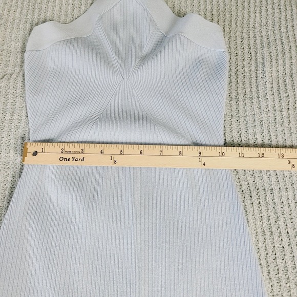 Bailey 44 Anthropologie Dress XS Pastel Blue Ribbed Knit Sleeveless Bodycon - Picture 9 of 12